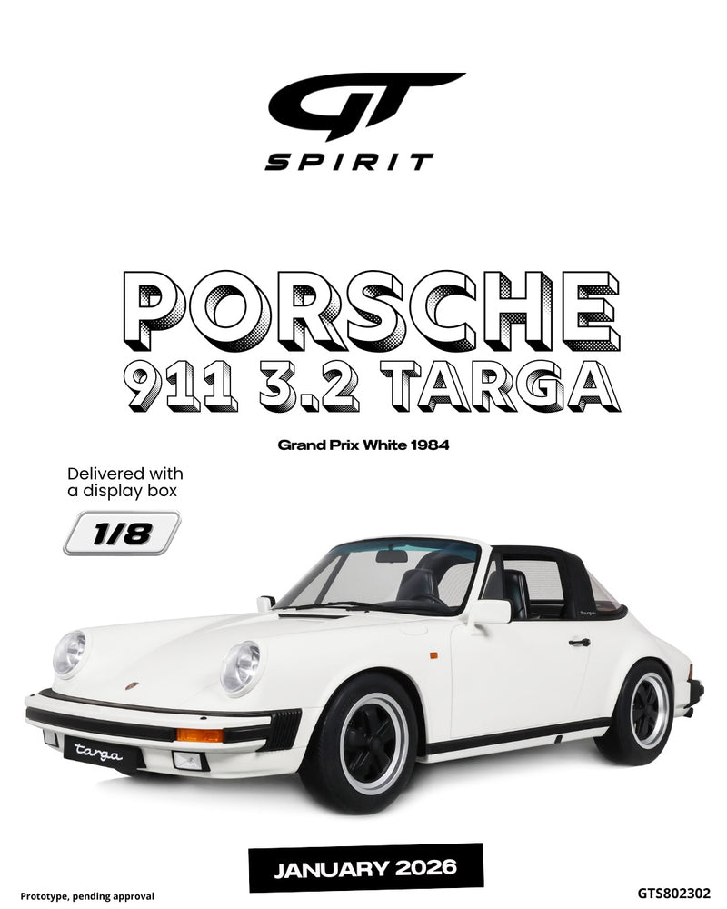 Load image into Gallery viewer, PORSCHE 911 3.2 TARGA GRAND PRIX WHITE 1984 GT SPIRIT 1:8
