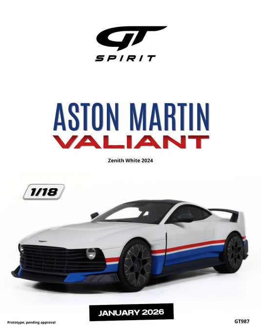 ASTON MARTIN VALIANT ZENITH WHITE 2024 GT SPIRIT 1:18