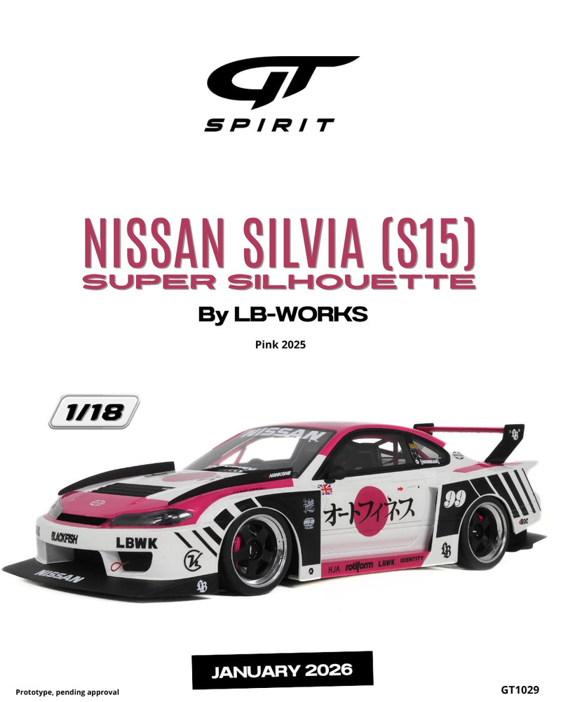 Load image into Gallery viewer, NISSAN SILVIA (S15) SUPER SILHOUETTE BY LB- WORKS PINK 2025 GT SPIRIT 1:18
