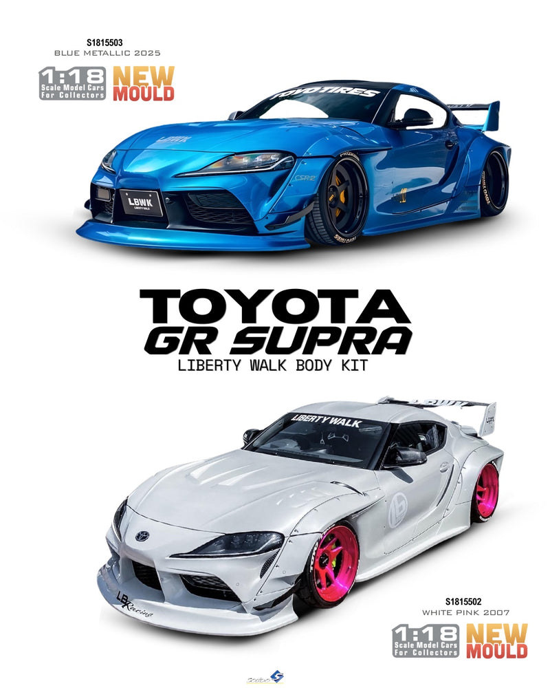 Load image into Gallery viewer, Toyota GR SUPRA LIBERTY WALK BODY KIT WHITE/PINK 2025 SOLIDO 1:18
