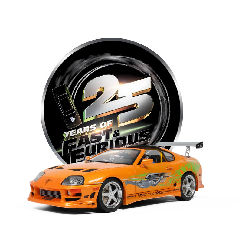 Laad de afbeelding in de Gallery-viewer, TOYOTA SUPRA MK4 (A80) FAST&amp;FURIOUS 1 BRIAN OPEN DAK 2001 SOLIDO 1:18
