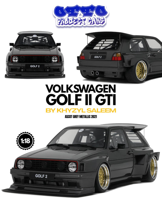 VOLKSWAGEN GOLF II GTI BY KHYZYL SALEEM ASCOT GREY METALLIC 2021 OTTOmobile 1:18