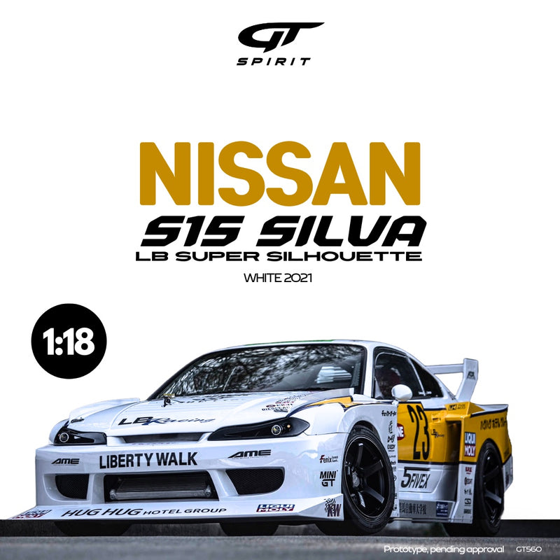 Load image into Gallery viewer, Nissan S15 SILVA LB SUPER SILHOUETTE WHITE 2021 GT SPIRIT 1:18
