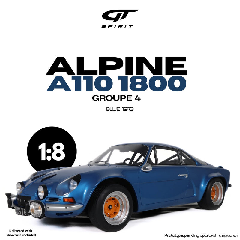 Load image into Gallery viewer, RENAULT ALPINE A110 1800 GROUPE 4 BLUE 1973 GT SPIRIT 1:8
