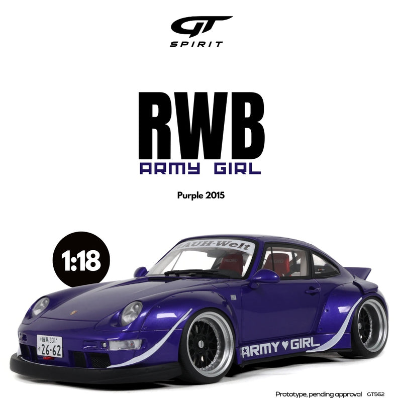 Load image into Gallery viewer, Porsche RWB ARMY GIRL PURPLE 2015 GT SPIRIT 1:18
