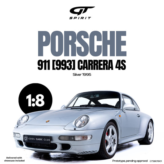 PORSCHE 911 [993] CARRERA 4S SILVER 1995 GT SPIRIT 1:8