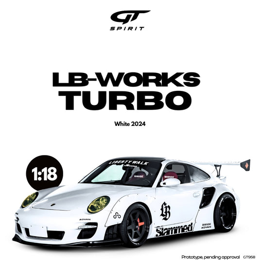 Porsche LB-WORKS TURBO WHITE 2024 GT SPIRIT 1:18