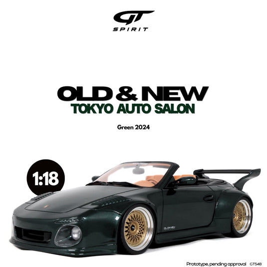 Porsche OLD & NEW TOKYO AUTO SALON GREEN 2024 GT SPIRIT 1:18