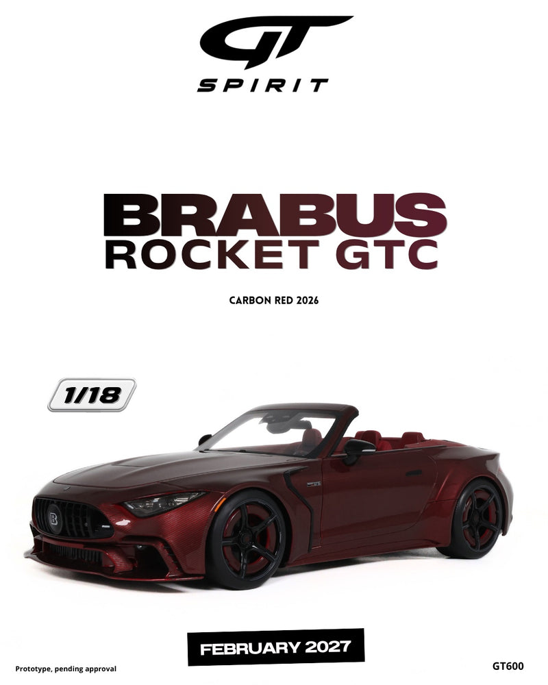 Laad de afbeelding in de Gallery-viewer, BRABUS ROCKET GTC CARBON ROOD 2026 GT SPIRIT 1:18
