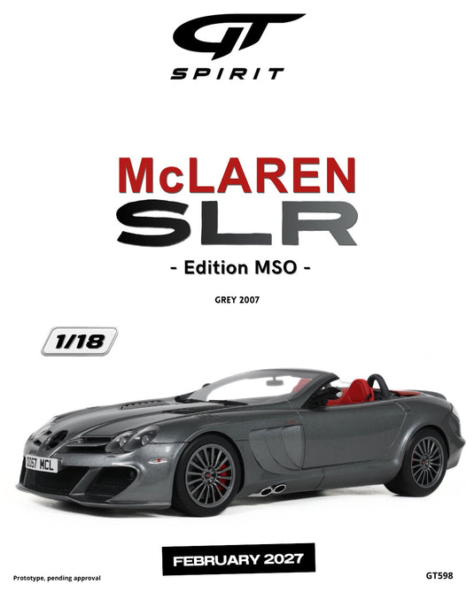 MERCEDES-BENZ SLR EDITION MSO GREY 2007 GT SPIRIT 1:18