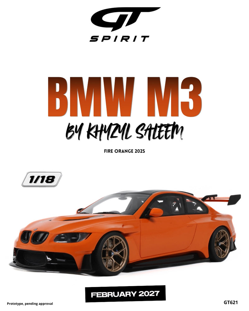 Laad de afbeelding in de Gallery-viewer, BMW M3 BY KHYZYL SALEEM FIRE ORANJE 2025 GT SPIRIT 1:18
