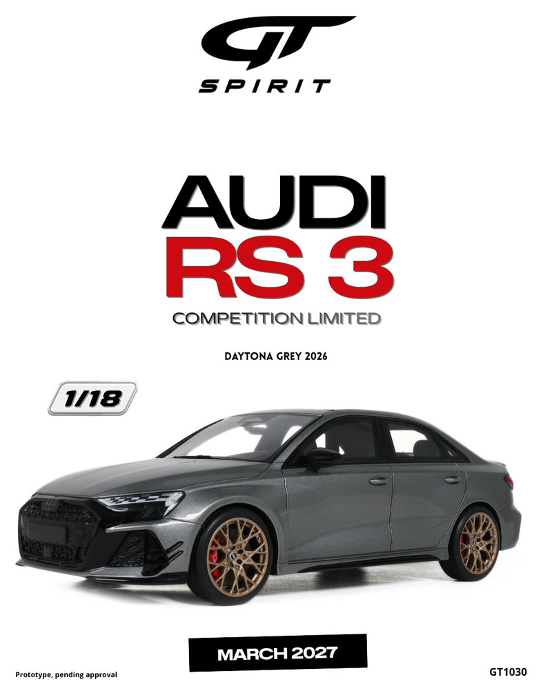 Load image into Gallery viewer, AUDI RS 3 COMPETITION LIMITED DAYTONA GREY 2026 GT SPIRIT 1:18
