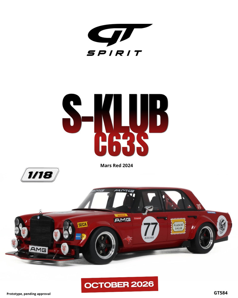 Load image into Gallery viewer, MERCEDES-BENZ S-KLUB C63S MARS RED 2024 GT SPIRIT 1:18
