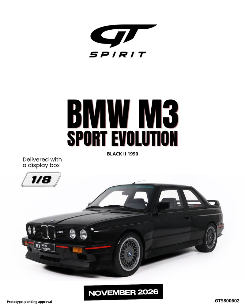 Load image into Gallery viewer, BMW M3 SPORT EVOLUTION BLACK II 1990 GT SPIRIT 1:8
