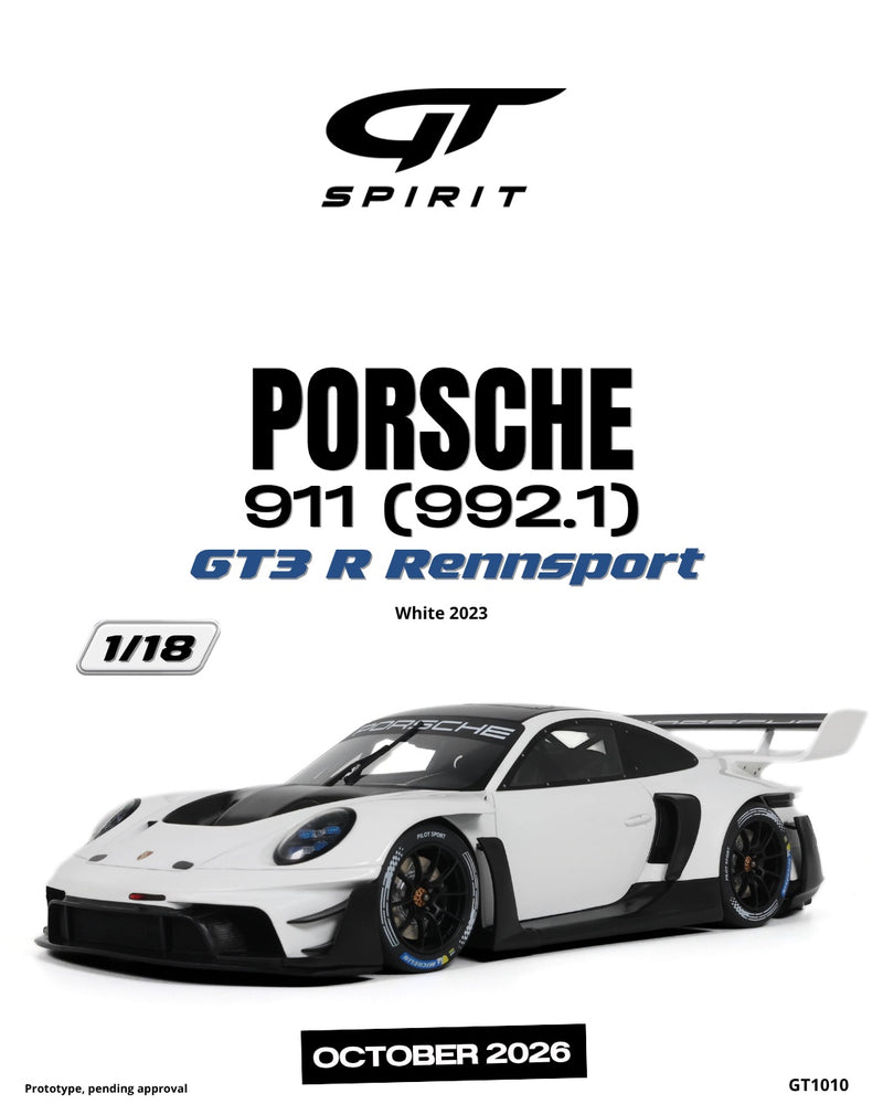 Load image into Gallery viewer, PORSCHE 911 (992.1) GT3 R RENNSPORT WHITE 2023 GT SPIRIT 1:18
