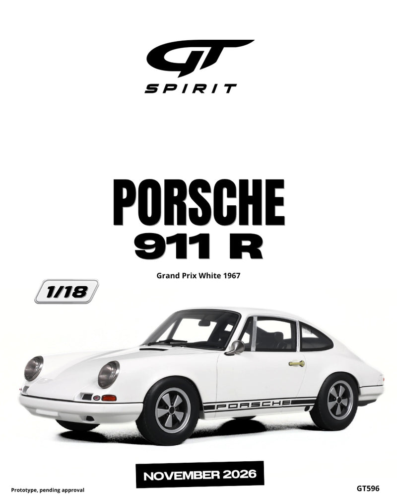 Load image into Gallery viewer, PORSCHE 911 R GRAND PRIX WHITE 1967 GT SPIRIT 1:18

