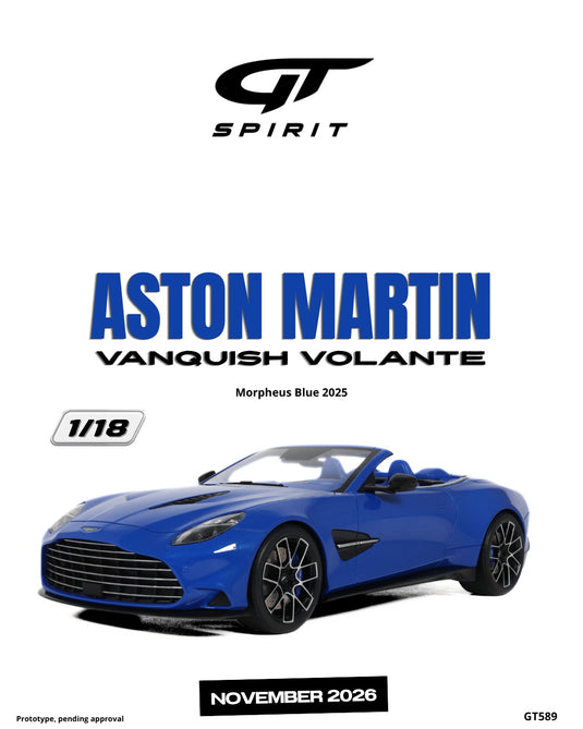 ASTON MARTIN VANQUISH VOLANTE MORPHEUS BLUE 2025 GT SPIRIT 1:18