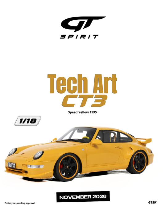 PORSCHE TECHART CT3 SPEED YELLOW 1995 GT SPIRIT 1:18
