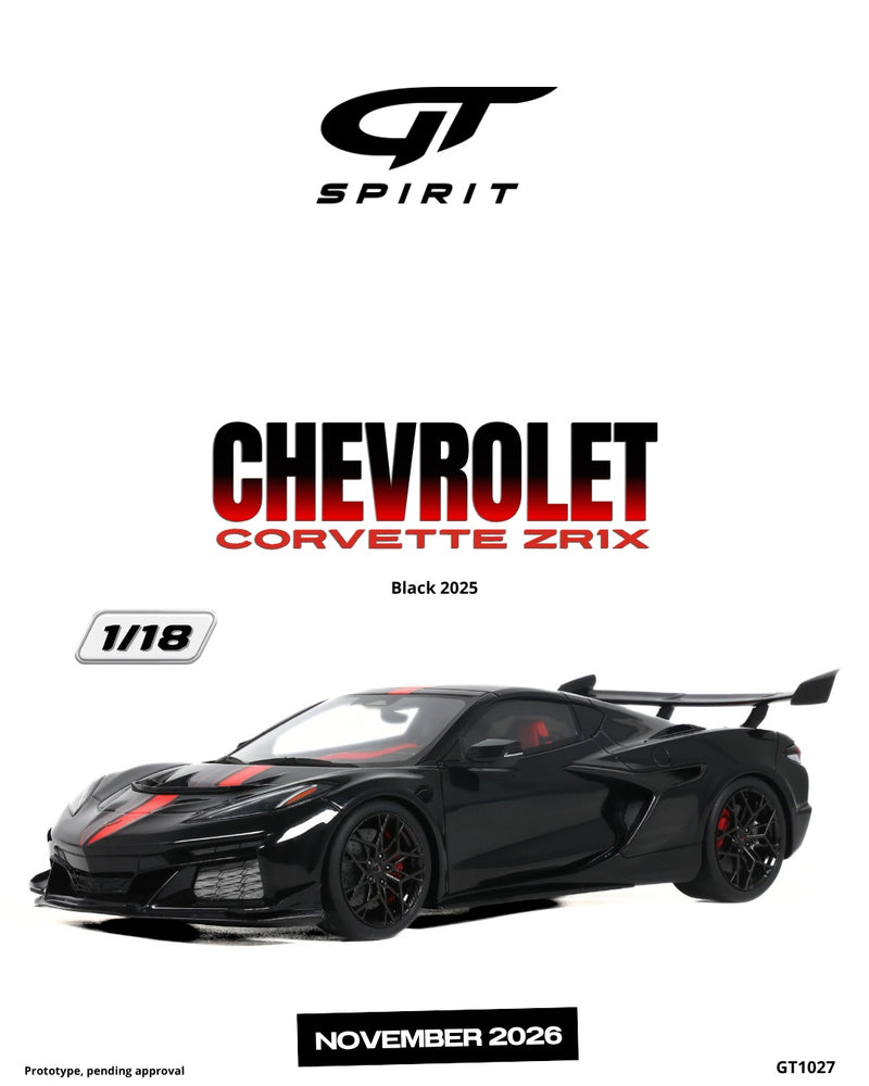 Load image into Gallery viewer, CHEVROLET CORVETTE ZR1X BLACK 2025 GT SPIRIT 1:18
