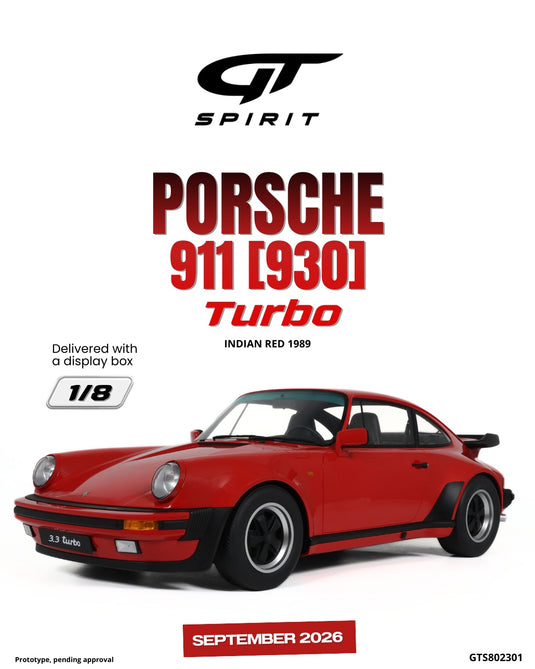 PORSCHE 911 [930] TURBO 3.3 INDIAN ROOD 1989 GT SPIRIT 1:8
