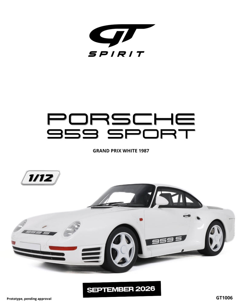 Load image into Gallery viewer, PORSCHE 959 SPORT GRAND PRIX WHITE 1987 GT SPIRIT 1:12
