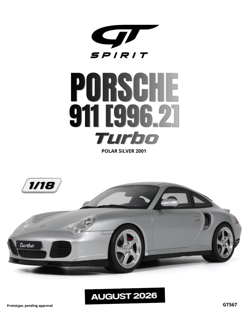 Load image into Gallery viewer, PORSCHE 911 [996.2] TURBO POLAR SILVER 2001 GT SPIRIT 1:18
