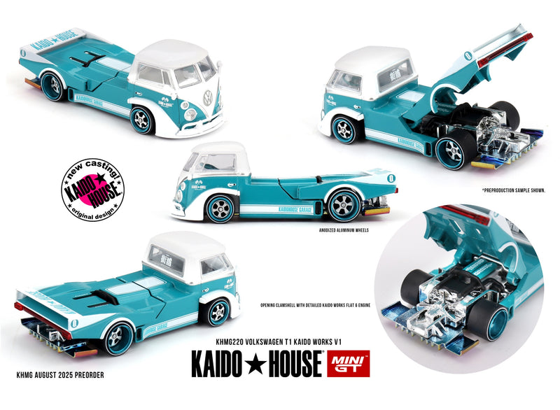 Load image into Gallery viewer, Volkswagen T1 PICKUP KAIDO WORKS V1 1972 MINI GT 1:64
