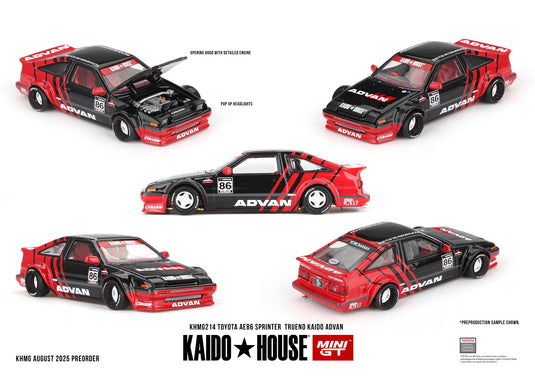 Toyota AE86 SPRINTER TRUENO KAIDO ADVAN 1983 MINI GT 1:64