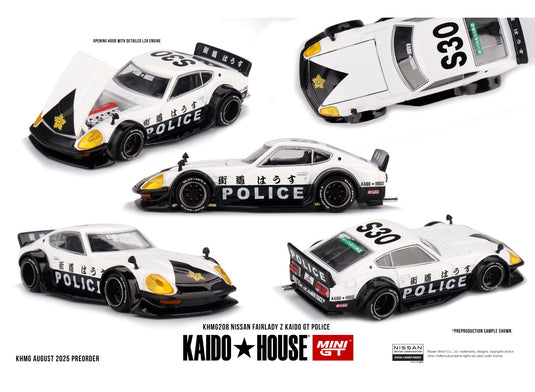 Nissan FAIRLADY Z KAIDO GT POLICE 1978 MINI GT 1:64