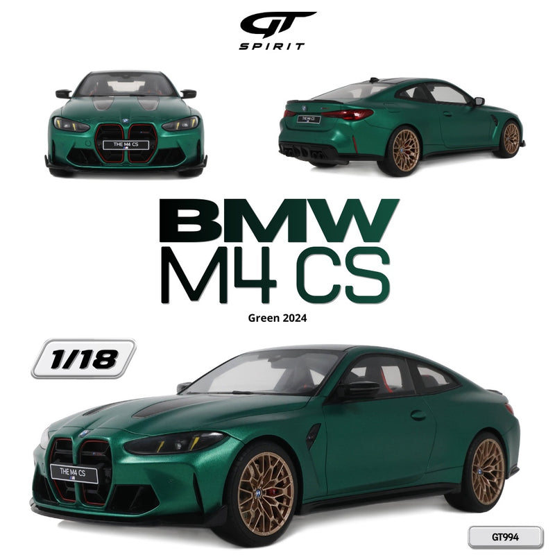 Laad de afbeelding in de Gallery-viewer, Bmw M4 CS GROEN 2024 GT SPIRIT 1:18
