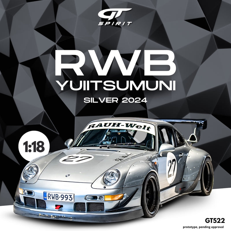 Load image into Gallery viewer, Porsche RWB YUIITSUMUNI SILVER 2024 GT SPIRIT 1:18

