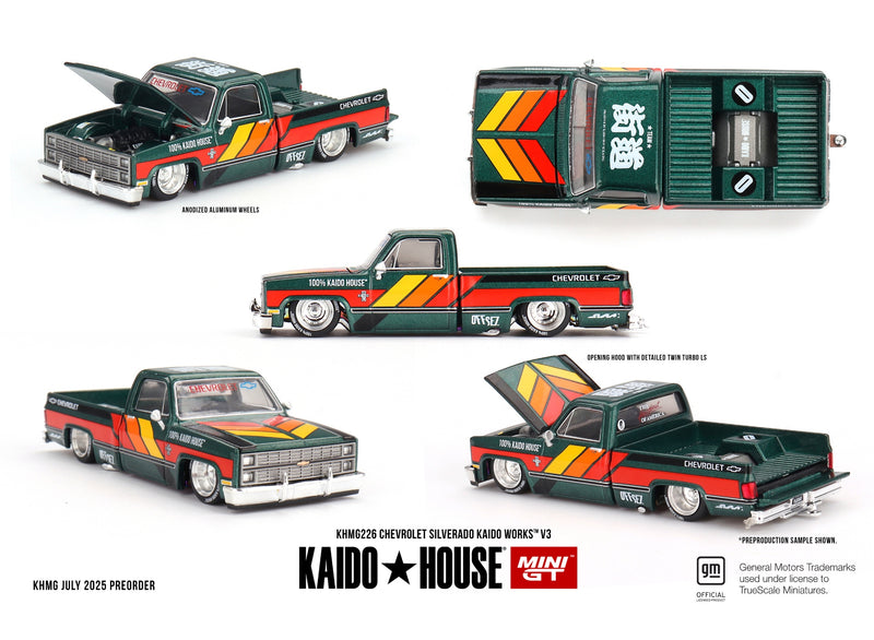Load image into Gallery viewer, CHEVROLET SILVERADO KAIDO WORKS V3 1980 MINI GT 1:64

