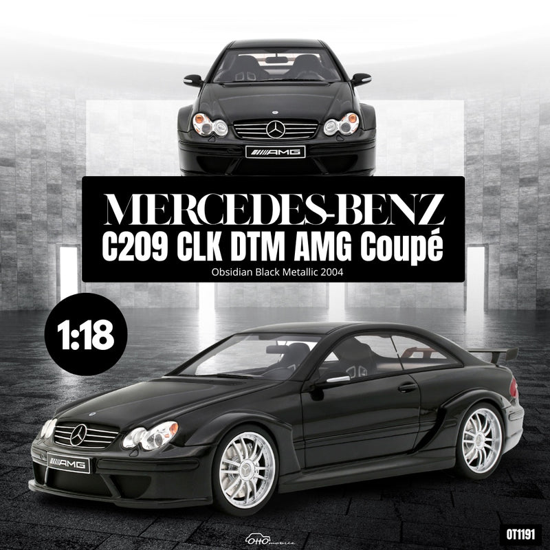Load image into Gallery viewer, Mercedes-Benz C209 CLK DTM AMG COUPE OBSIDIAN BLACK METALLIC 2004 OTTOmobile 1:18
