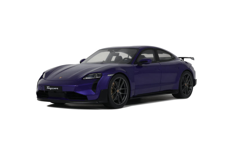 Laad de afbeelding in de Gallery-viewer, Porsche TAYCAN TURBO GT PAARS SKY METALLIC 2023 GT SPIRIT 1:18
