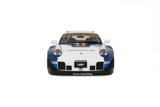 Porsche RWB X LIBERTY WALK WHITE/BLUE 2023 GT SPIRIT 1:18