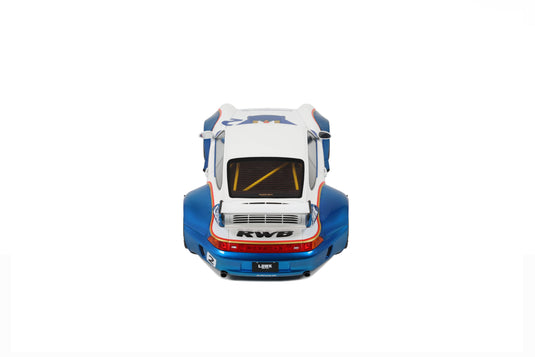 Porsche RWB X LIBERTY WALK WHITE/BLUE 2023 GT SPIRIT 1:18