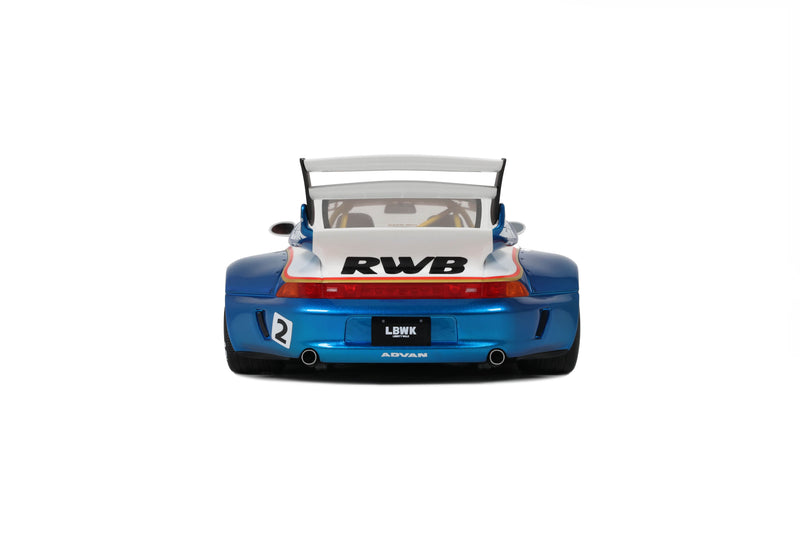 Load image into Gallery viewer, Porsche RWB X LIBERTY WALK WHITE/BLUE 2023 GT SPIRIT 1:18
