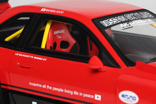 NISSAN SKYLINE R34 GT- R LB SUPER SILHOUETTE RED 2020 GT SPIRIT 1:18