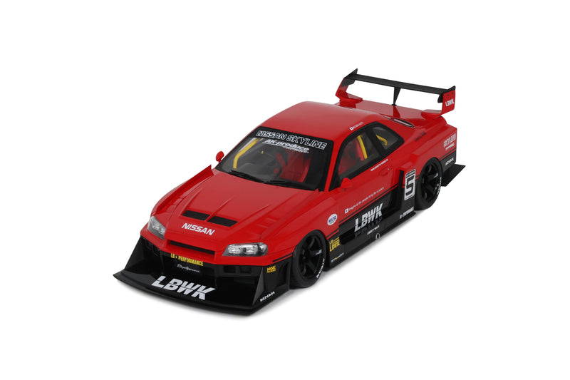 Load image into Gallery viewer, NISSAN SKYLINE R34 GT- R LB SUPER SILHOUETTE RED 2020 GT SPIRIT 1:18
