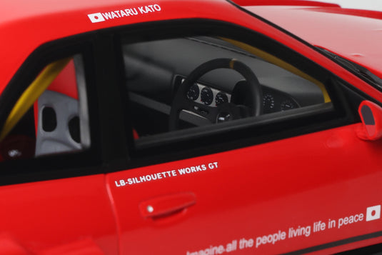 NISSAN SKYLINE R34 GT- R LB SUPER SILHOUETTE RED 2020 GT SPIRIT 1:18
