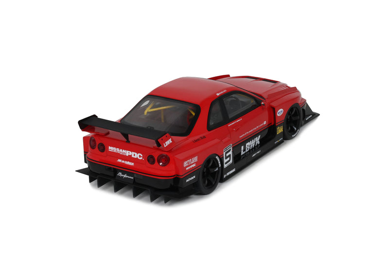 Load image into Gallery viewer, NISSAN SKYLINE R34 GT- R LB SUPER SILHOUETTE RED 2020 GT SPIRIT 1:18
