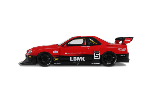 NISSAN SKYLINE R34 GT- R LB SUPER SILHOUETTE RED 2020 GT SPIRIT 1:18