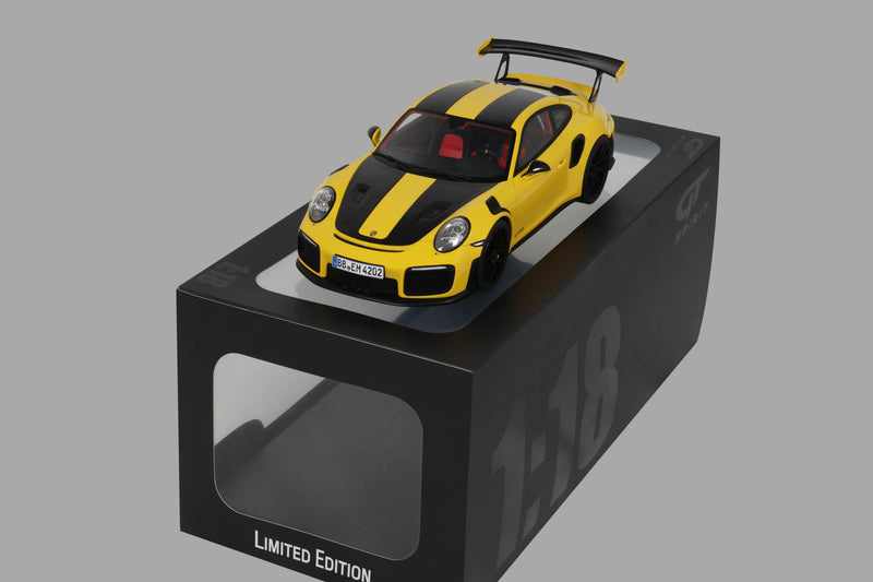 Load image into Gallery viewer, PORSCHE 911 [992.1] GTS2 RS NÜRBURGRING LAP RECORD YELLOW 2017 GT SPIRIT 1:18
