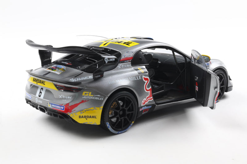 Load image into Gallery viewer, Renault ALPINE A110 RGT+ GREY #6 S.LOEB / L.GODEY RALLYE DU MONT BLANC 2024 SOLIDO 1:18
