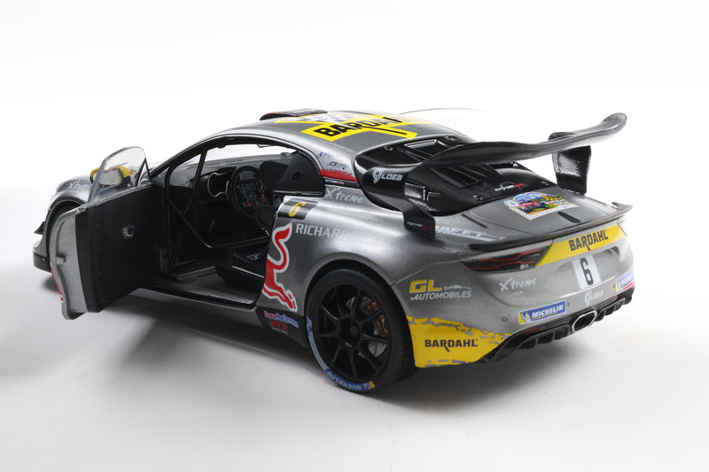 Load image into Gallery viewer, Renault ALPINE A110 RGT+ GREY #6 S.LOEB / L.GODEY RALLYE DU MONT BLANC 2024 SOLIDO 1:18
