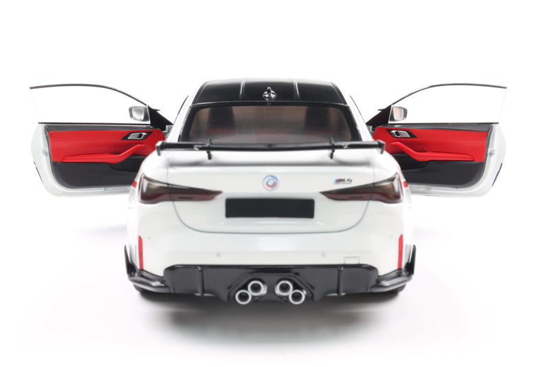 Load image into Gallery viewer, Bmw M4 PERFORMANCE PARTS WHITE &amp; M DECO 2025 SOLIDO 1:18
