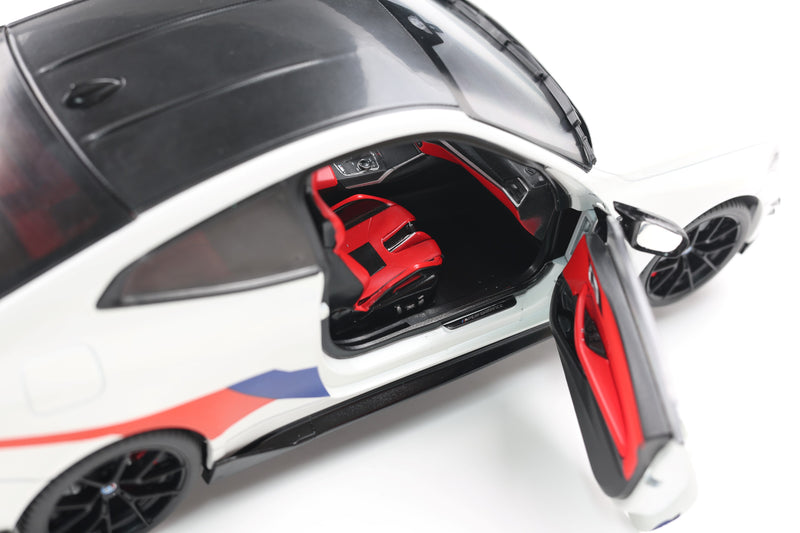 Load image into Gallery viewer, Bmw M4 PERFORMANCE PARTS WHITE &amp; M DECO 2025 SOLIDO 1:18
