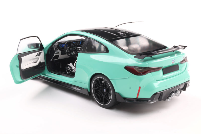 Laad de afbeelding in de Gallery-viewer, Bmw M4 PERFORMANCE SOLIDO WORKS TURKOOIS 2025 SOLIDO 1:18
