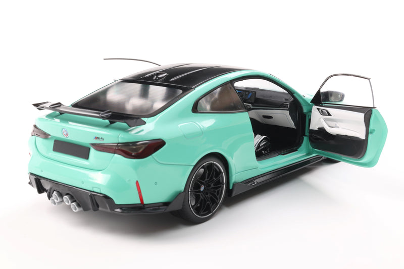 Laad de afbeelding in de Gallery-viewer, Bmw M4 PERFORMANCE SOLIDO WORKS TURKOOIS 2025 SOLIDO 1:18
