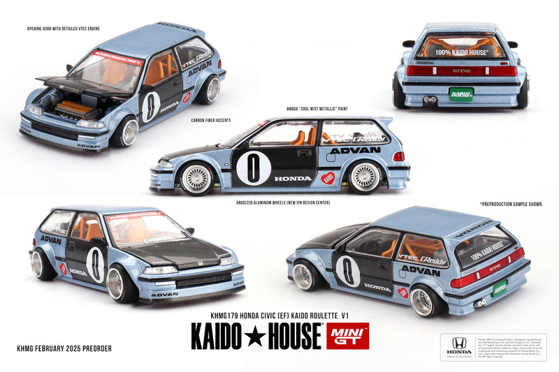 Load image into Gallery viewer, Honda CIVIC (EF) ROULETTE V1 1987 MINI GT 1:64
